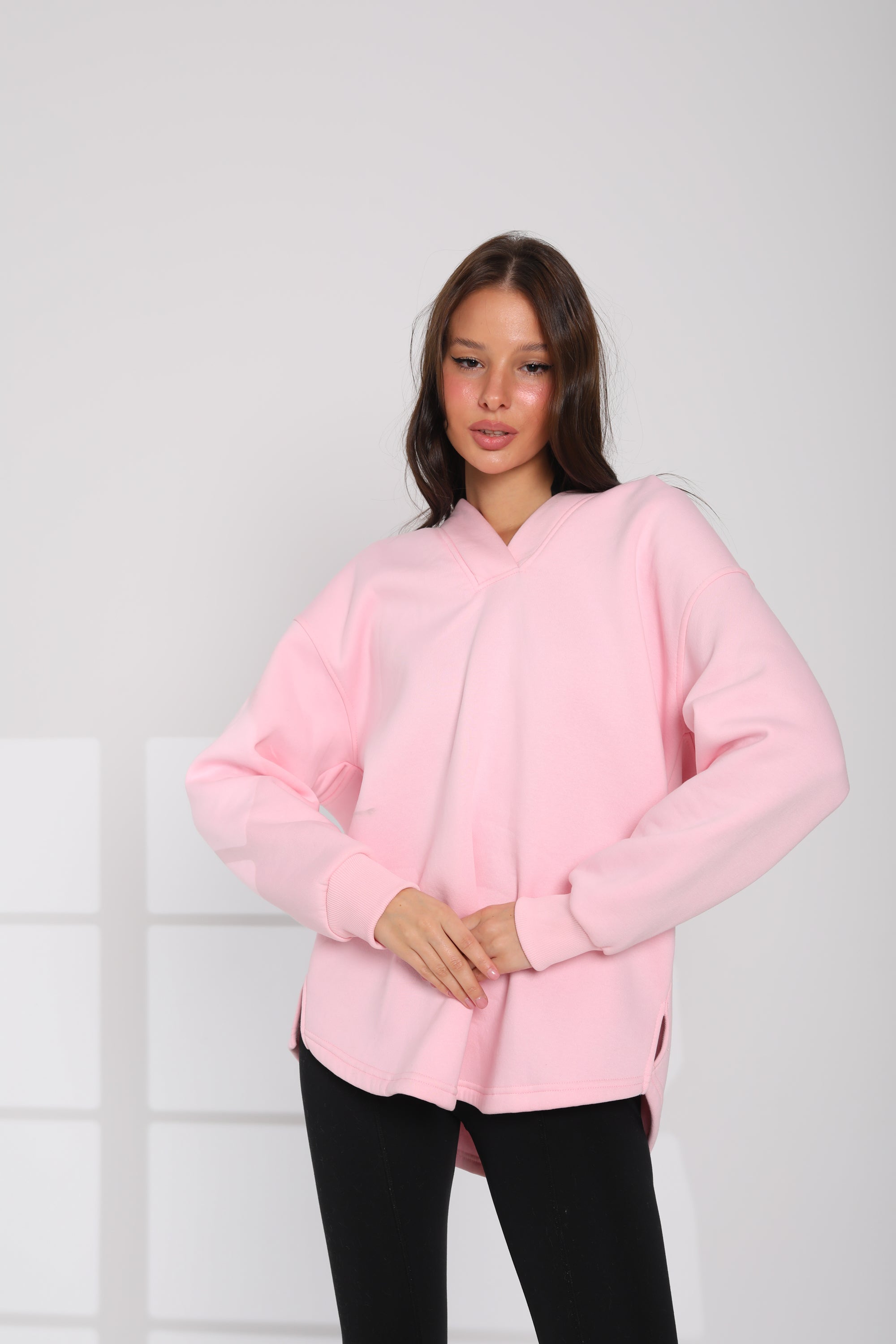 Soft Pink Oversized Hoodie